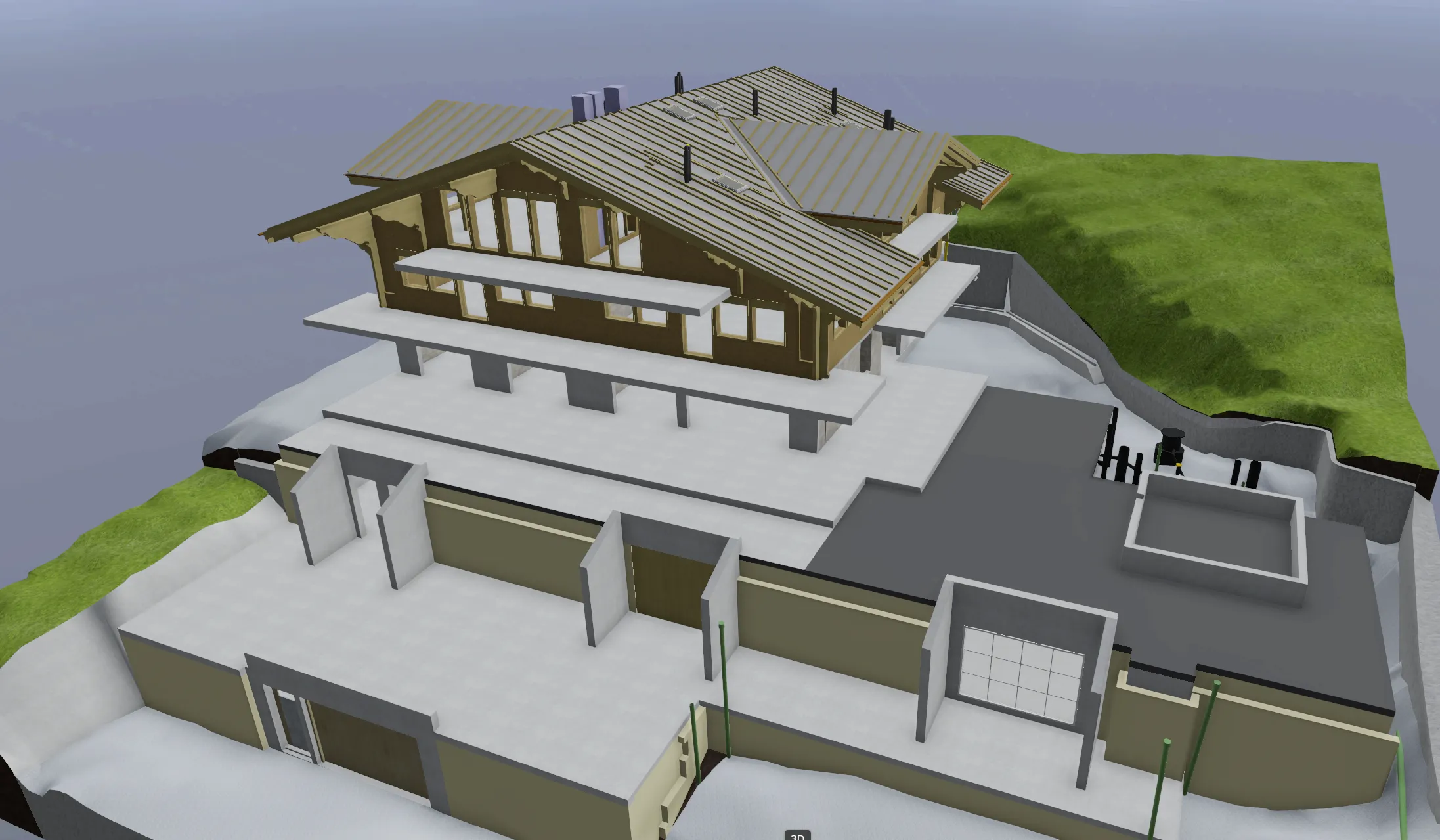 Relevé scanner 3D d’un chalet à Gstaad